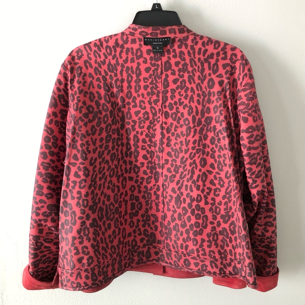 David Dart Reversible Leather Animal Print Jacket - Picture 5 of 6